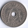 Монета 25 сантимов. 1927 год, Бельгия (Belgique).