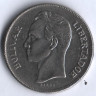 Монета 5 боливаров. 1977 год, Венесуэла.