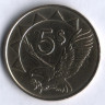 Монета 5 долларов. 1993 год, Намибия.