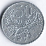 Монета 50 геллеров. 1943 год, Богемия и Моравия.