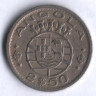 Монета 2,5 эскудо. 1968 год, Ангола (колония Португалии).