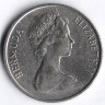 Монета 25 центов. 1983 год, Бермудские острова.