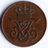Монета 2 эре. 1907 год, Дания. VBP;GJ.