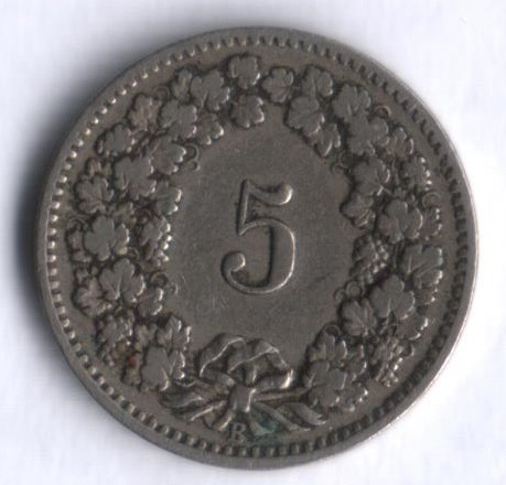 5 раппенов. 1905 год, Швейцария.