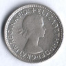 Монета 6 пенсов. 1957(m) год, Австралия.