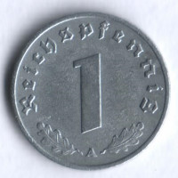 Монета 1 рейхспфенниг. 1941 год (A), Третий Рейх.