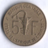 Монета 5 франков. 1978 год, Западно-Африканские Штаты.