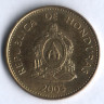 Монета 5 сентаво. 2003 год, Гондурас.