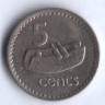 5 центов. 1981 год, Фиджи.
