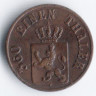 Монета 1 геллер. 1866 год, Гессен-Кассель.