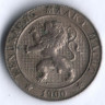 Монета 5 сантимов. 1900 год, Бельгия (Des Belges).