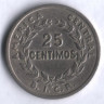 Монета 25 сентимо. 1935 год, Коста-Рика.