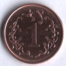Монета 1 цент. 1989 год, Зимбабве.