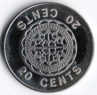 Монета 20 центов. 1977(P) год, Соломоновы острова.