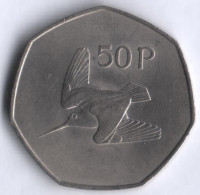 Монета 50 пенсов. 1970 год, Ирландия.
