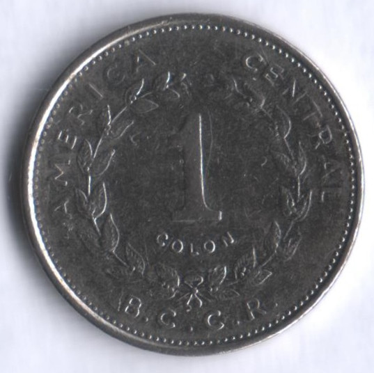 Монета 1 колон. 1984 год, Коста-Рика.