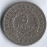Монета 3 пенса. 1939(H) год, Британская Западная Африка.