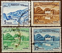 Набор марок (4 шт.). "Виды страны". 1963-1970 годы, Пакистан.