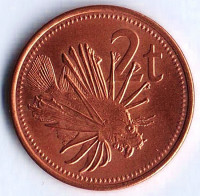 Монета 2 тойа. 1996 год, Папуа-Новая Гвинея.
