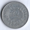 Монета 25 сентимо. 1982 год, Коста-Рика.
