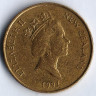Монета 2 доллара. 1991 год, Новая Зеландия.