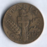 Монета 10 чентезимо. 1939 год, Италия.