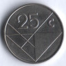 Монета 25 центов. 2006 год, Аруба.