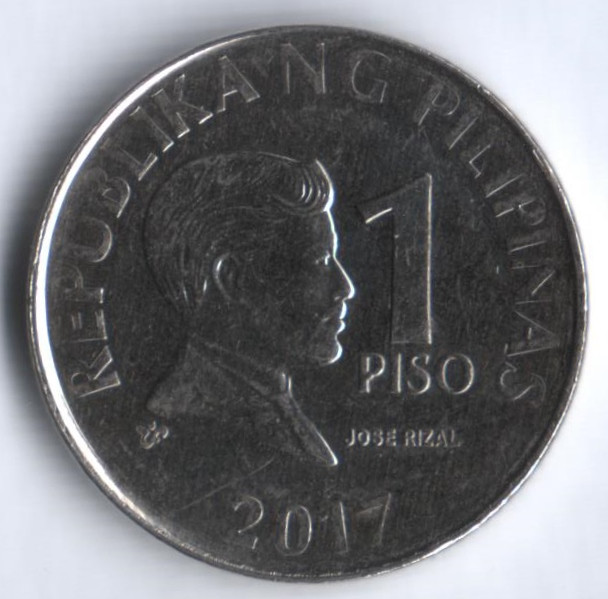1 песо. 2017 год, Филиппины.