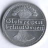 Монета 50 пфеннигов. 1921 год (F), Веймарская республика.