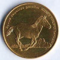 Монета 2 злотых. 2014 год, Польша. Польский коник.