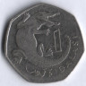 Монета 1 даласи. 2011 год, Гамбия.