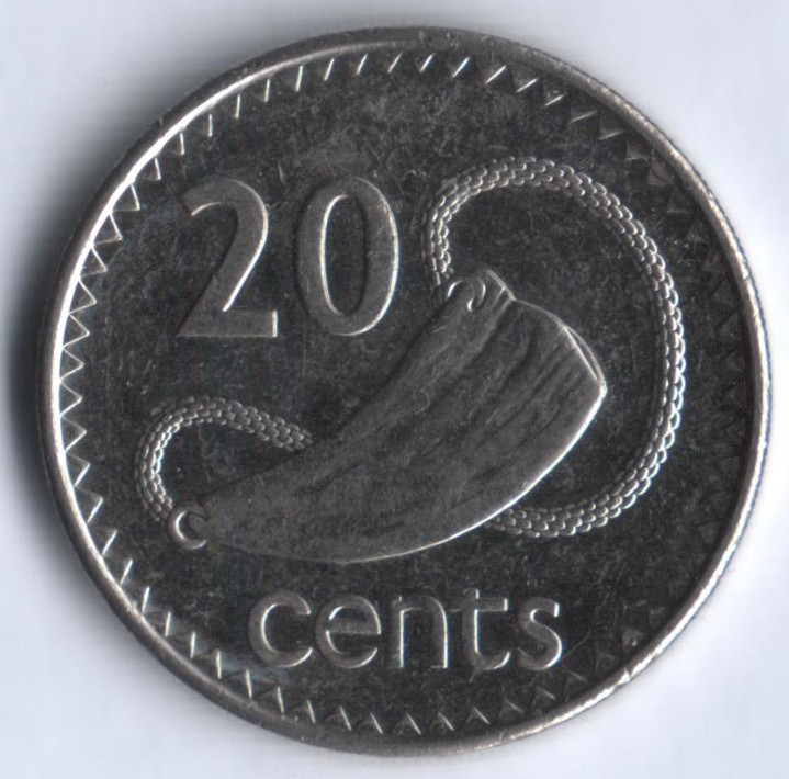 20 центов. 2000 год, Фиджи.