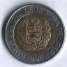 Монета 5 новых солей. 1994 год, Перу.