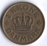 Монета 1 крона. 1929 год, Дания. N;GJ.