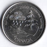 Монета 25 центов. 2000 год, Канада. Миллениум. Природное наследие.