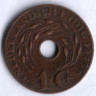 Монета 1 цент. 1945(D) год, Нидерландская Индия.