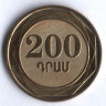 Монета 200 драм. 2014 год, Армения. Дуб араксинский.