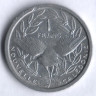 Монета 1 франк. 1972 год, Новая Каледония.