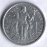 Монета 1 франк. 1972 год, Новая Каледония.