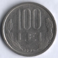 100 лей. 1994 год, Румыния.