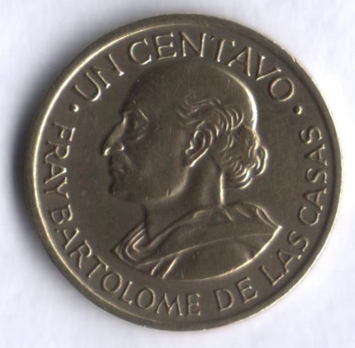 Монета 1 сентаво. 1969 год, Гватемала.
