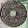 Монета 25 сантимов. 1921(Pa) год, Марокко (протекторат Франции).