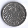 Монета 5 пфеннигов. 1899 год (D), Германская империя.