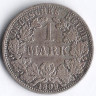 Монета 1 марка. 1899 год (A), Германская империя.