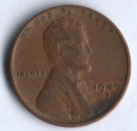 1 цент. 1949(S) год, США.