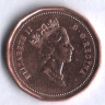 Монета 1 цент. 1991 год, Канада.