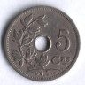 Монета 5 сантимов. 1905 год, Бельгия (Belgique).
