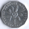 Монета 1 цент. 1980 год, Ямайка. FAO.