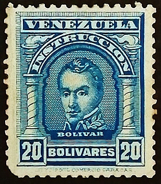 Почтовая марка. "Симон Боливар". 1911 год, Венесуэла.