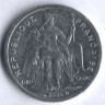 Монета 1 франк. 2002 год, Новая Каледония.